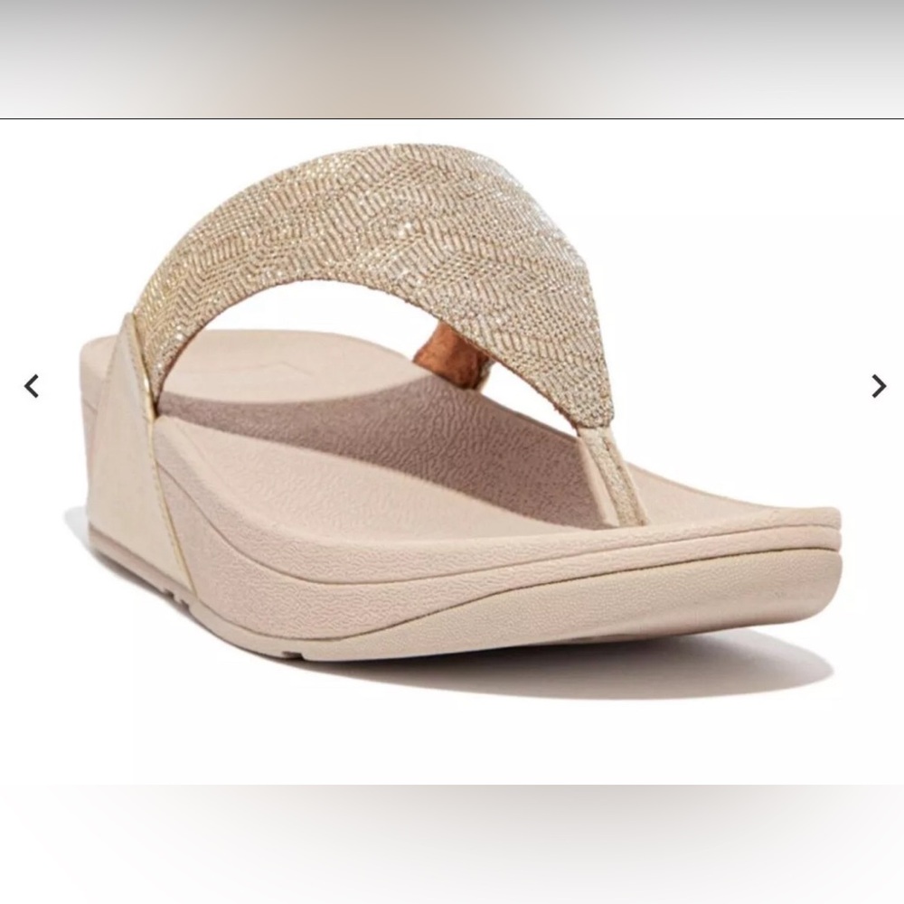FitFlop Lulu Glitz‎ Toe-Post Thong Flip Flop Sandals ET9-675-070